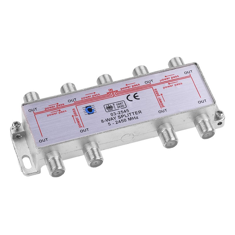 Spliter 8 cai power pass 5-2450Mhz Cabletech