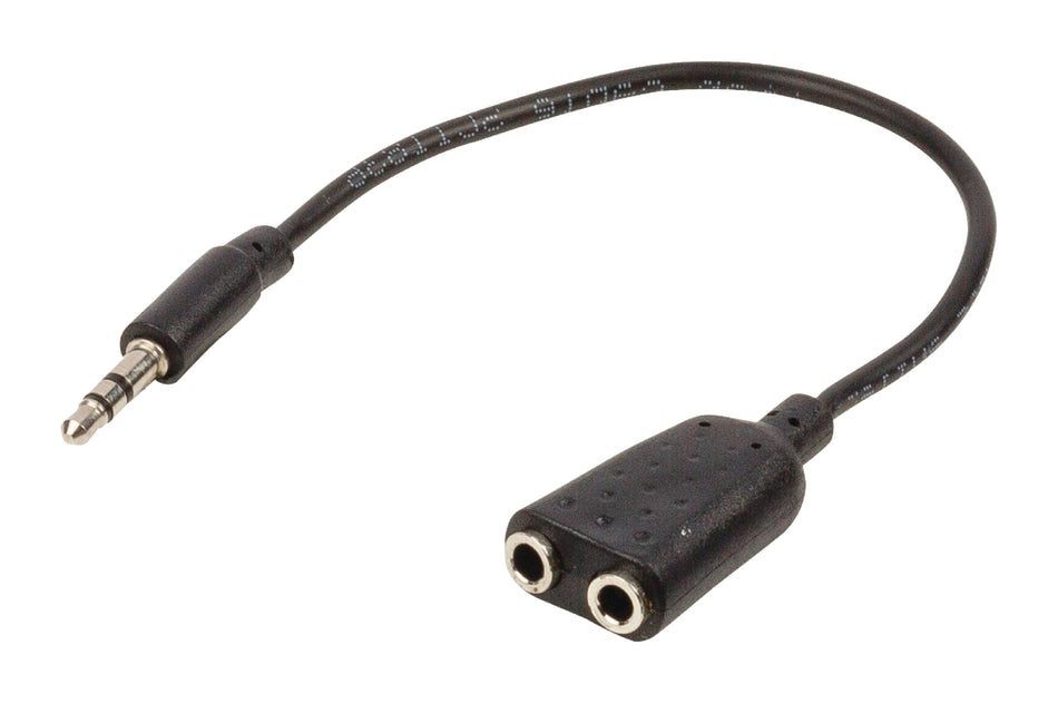 Splitter audio stereo 3.5 mm tata - 2x 3.5 mm mama 0.2m Valueline