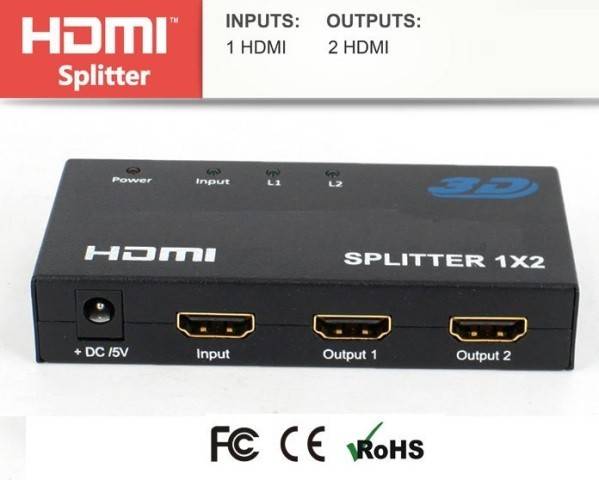 Splitter HDMI cu 2x HDMI iesire