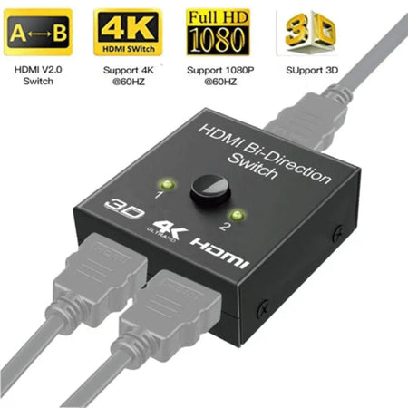 Splitter/switch adaptor HDMI bidirectional 1x 2HDMI sau 2x 1HDMI