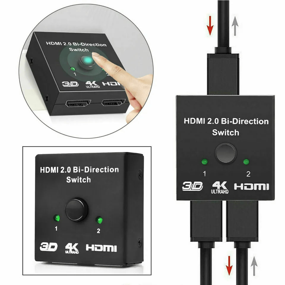 Splitter/switch adaptor HDMI bidirectional 1x 2HDMI sau 2x 1HDMI