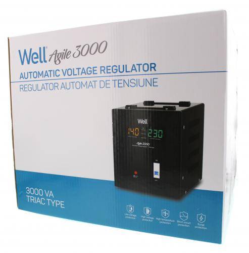 Stabilizator automat de tensiune Agile 3000VA/2100W Well