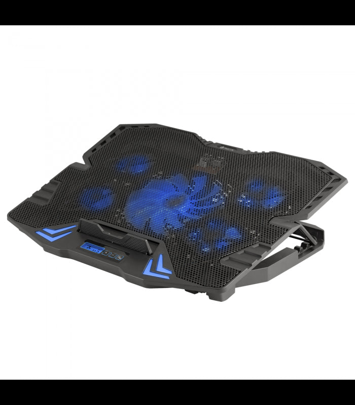 Stand cu sistem de racire pentru notebook gaming 5 ventilatoare si ecran LCD NGS