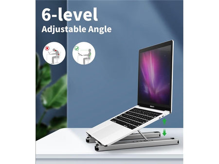 Stand laptop 9in1 si HUB USB type C docking station reglabil aluminiu Choetech HUB-M43-SL-V1