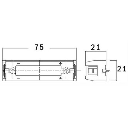 Suport acumulator MR18650 x1buc pentru PCB COMF BHC-18650-1P