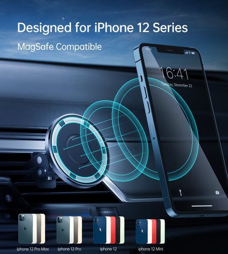 Suport auto magnetic Choetech AT003 pentru seria iPhone 12 prindere la ventilatie