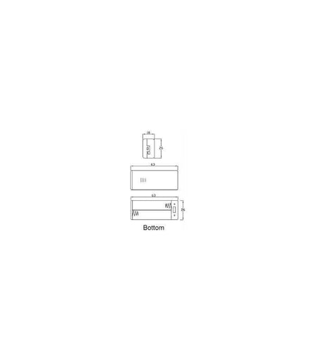Suport baterii 2x AAA montare cu capac terminal cabluri 150mm COMF SBH-421-1A