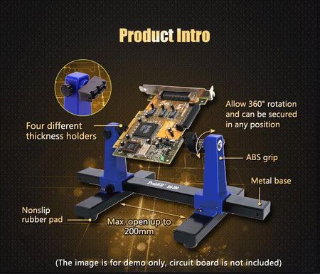 Suport PCB de cablaj regalbil material ABS si metal Pro'sKit 30x16.5x12.5 cm