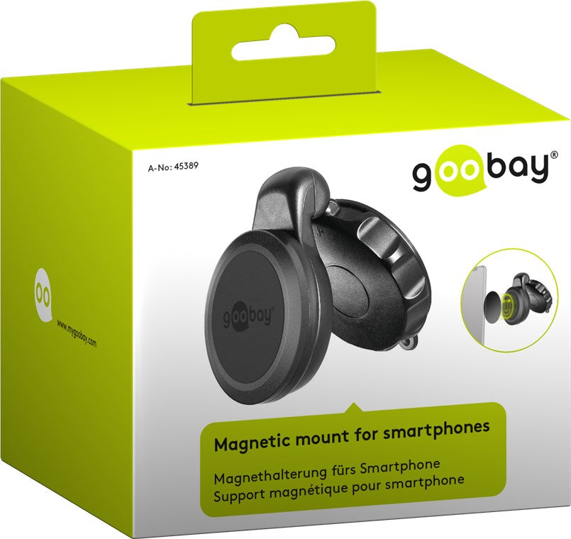 Suport telefon MAGNETIC cu ventuza pentru parbriz sau bordul auto Goobay