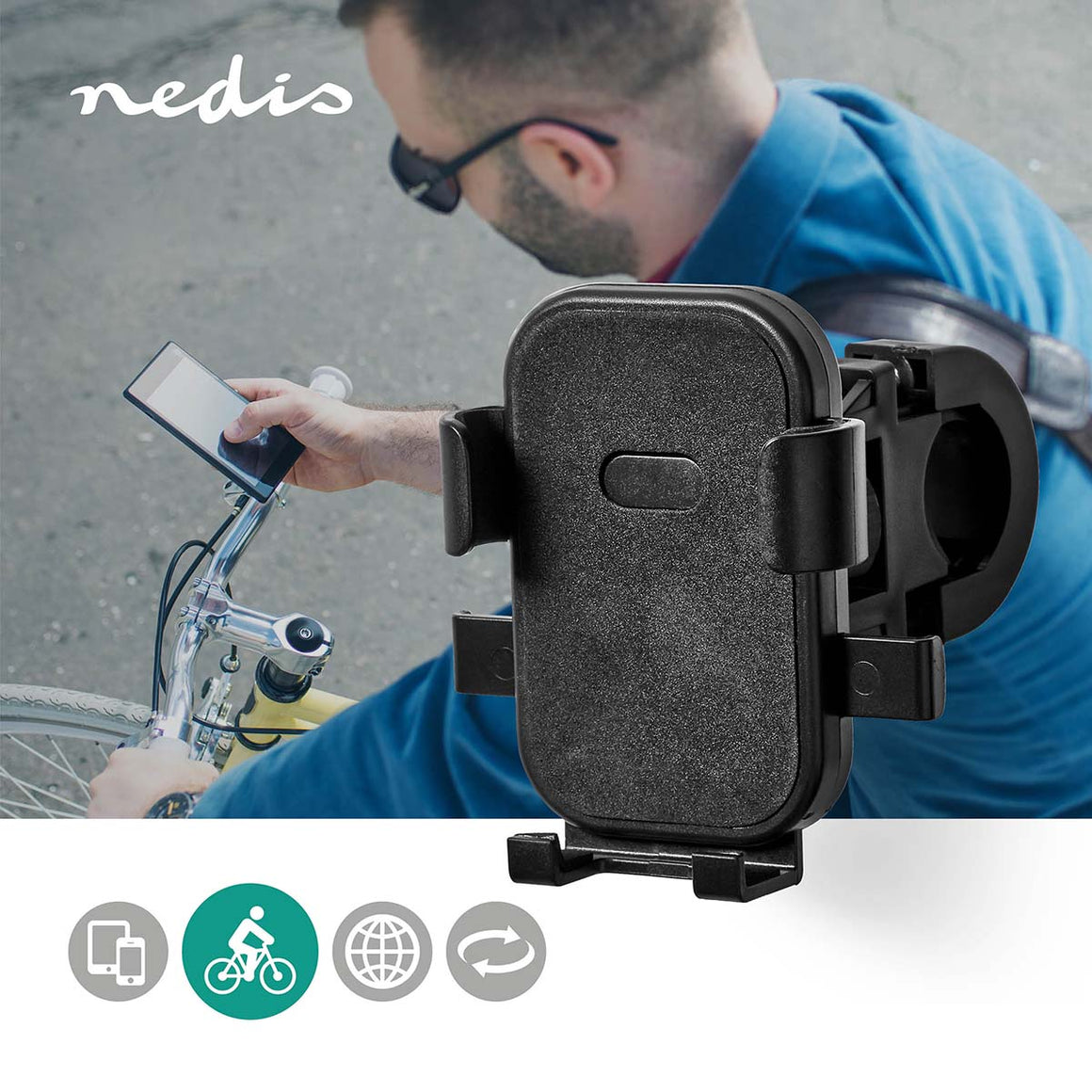 Suport telefon pentru bicicleta max 7" Nedis