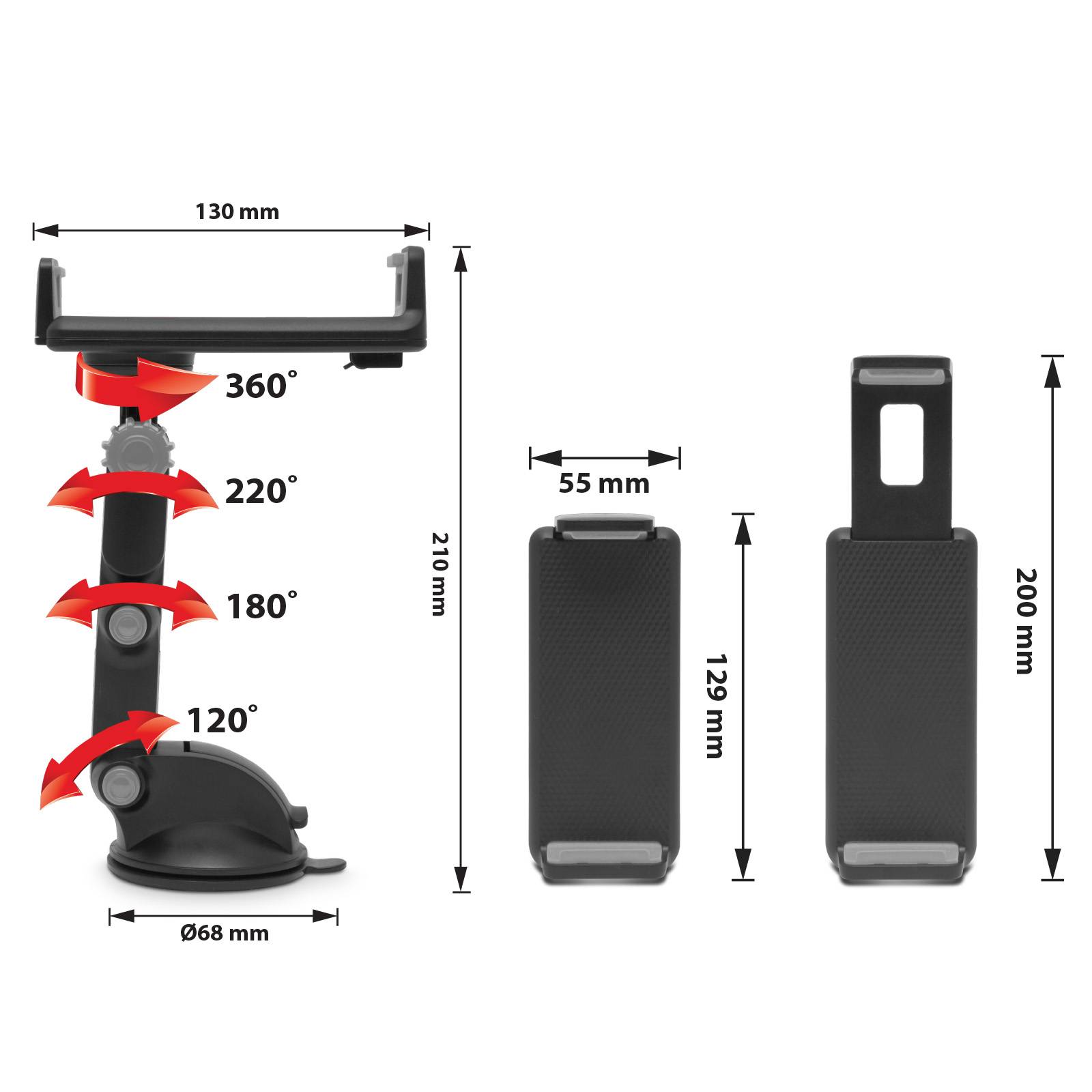 Suport telefon tableta profesional gri M`N`C