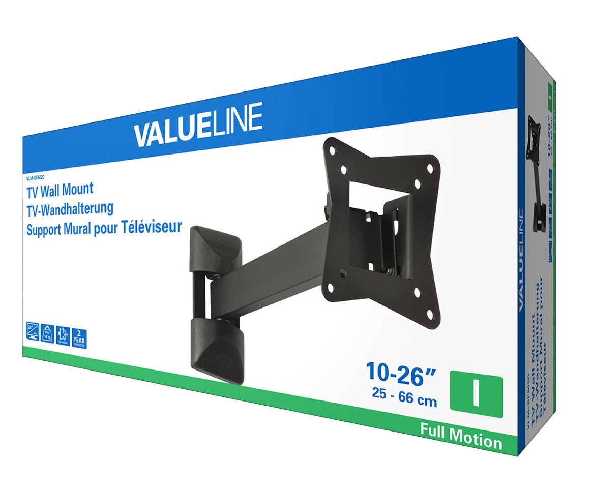 Suport TV de fixare pe perete 10-26" 25-66cm 15kg VALUELINE