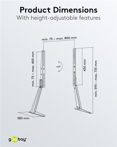 Suport TV de masa 32-70inch 81-178cm Goobay