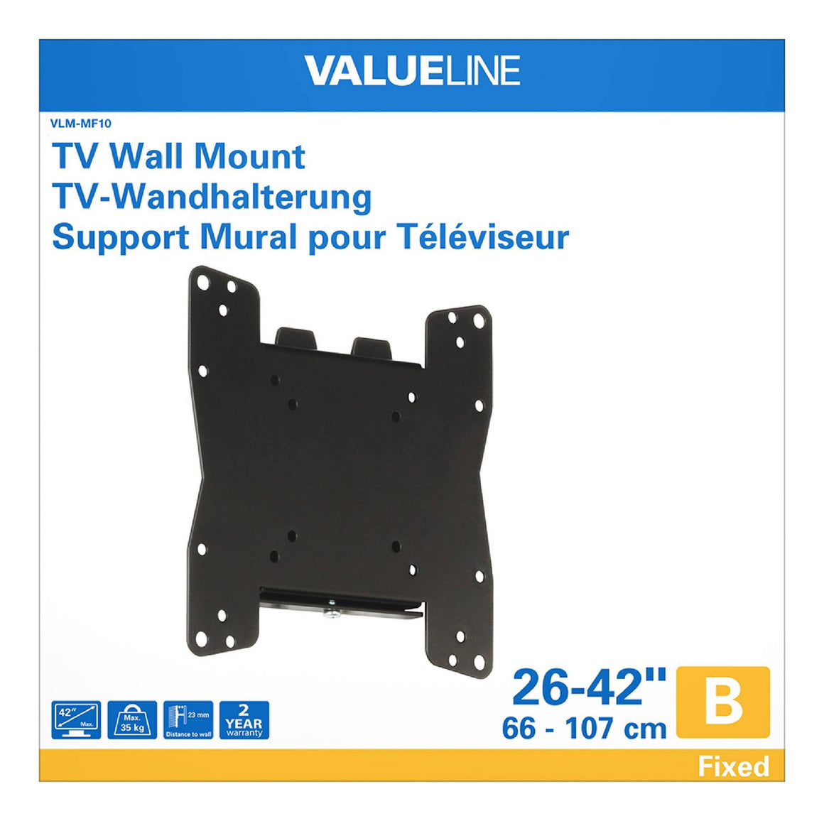 Suport TV de perete 26-42"/66-107cm 35kg Valueline