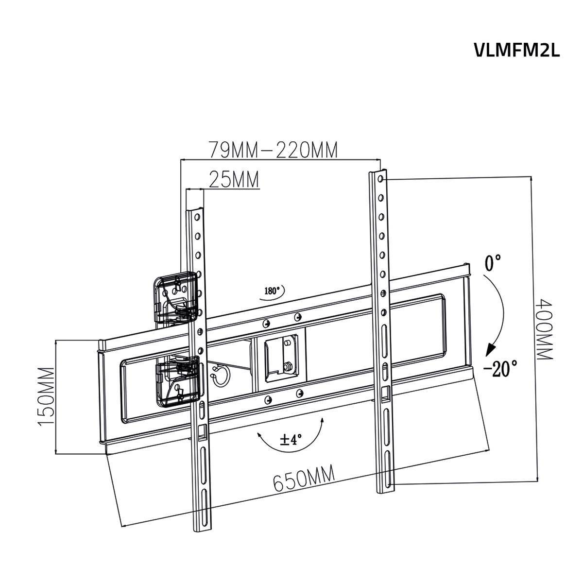 Suport TV de perete 37-70 " 35kg Valueline