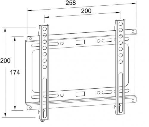 Suport TV LCD de perete 13"-43" fix Well FX43