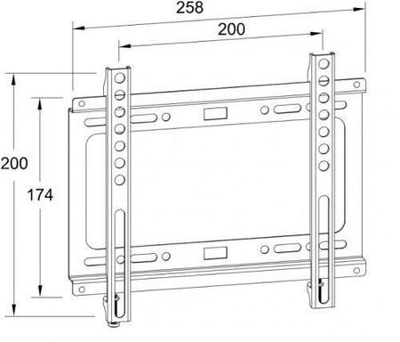 Suport TV LCD de perete 13"-43" fix Well FX43