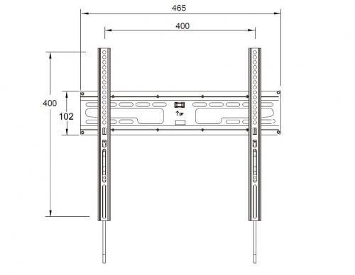 Suport TV LCD de perete 23"-60" fix cu snur Well TVS-LCD-FXS60P-WL