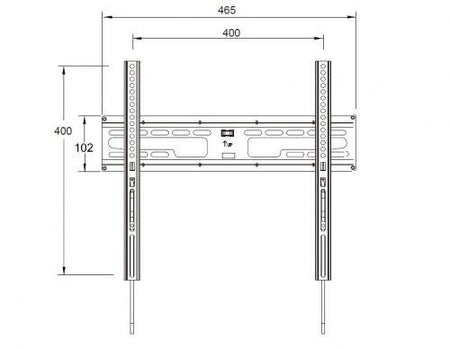 Suport TV LCD de perete 23"-60" fix cu snur Well TVS-LCD-FXS60P-WL