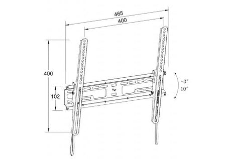 Suport TV LCD inclinabil cu snur de perete 23"-60" Well