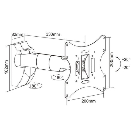 Suport TV LCD LED 23-42 inch 30Kg SILVER Cabletech