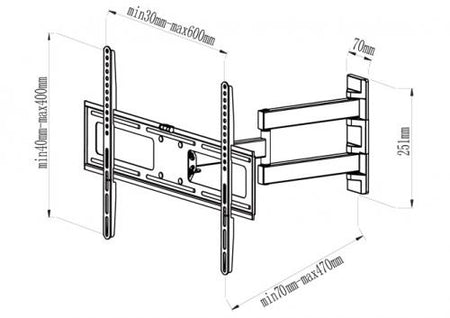 Suport universal LCD 30"-70" max 50kg negru Jolly GBS ELB3070 41804JL20200929