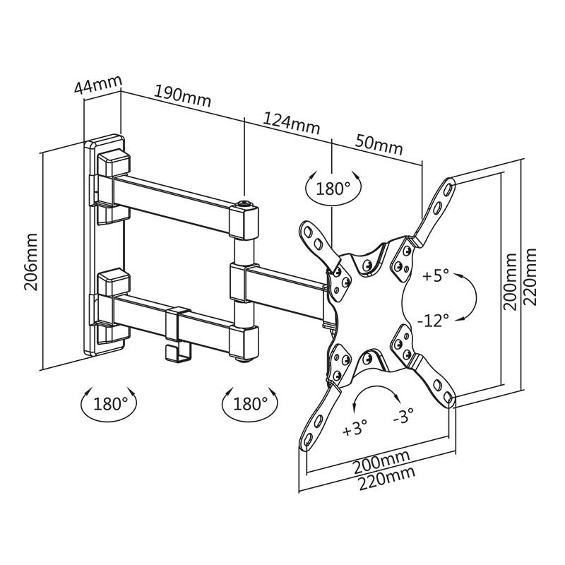 Suport universal LED TV 13-42 inch Cabletech