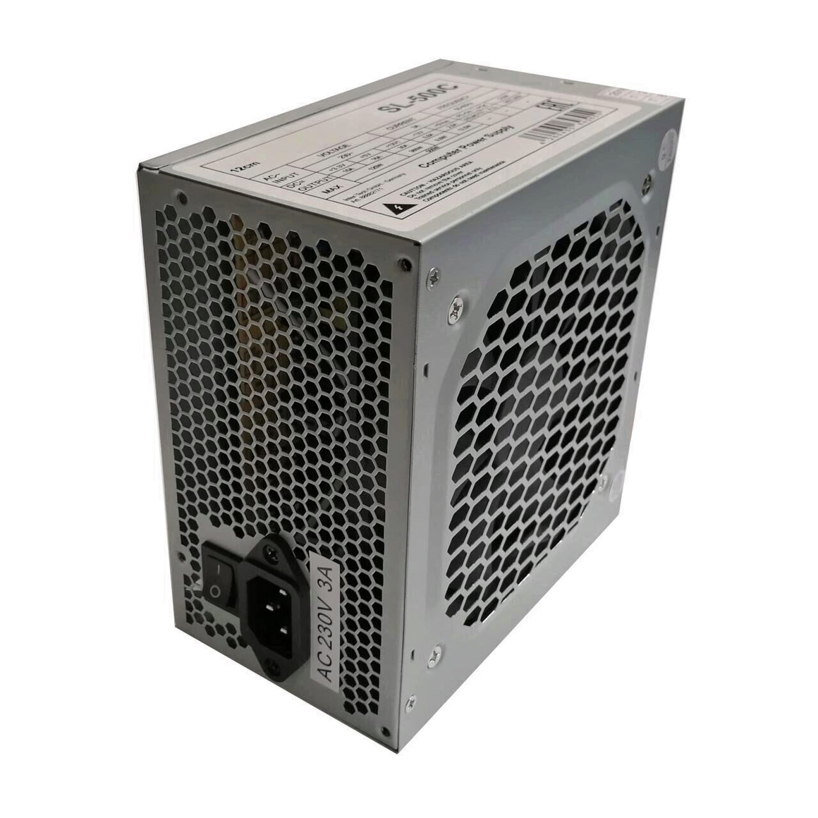 Sursa PC Inter-Tech 500W SL-500C-120 ventilator silentios de 120mm +cablu de curent