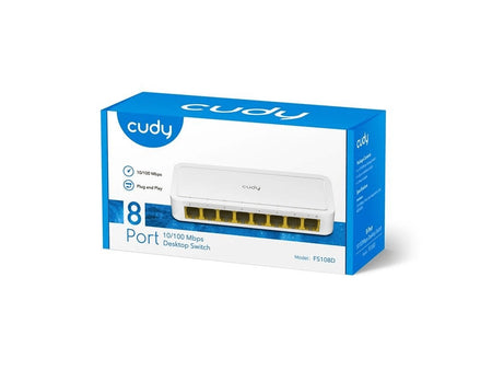 Switch Desktop 8 porturi 10/100Mbps alb Cudy FS108D