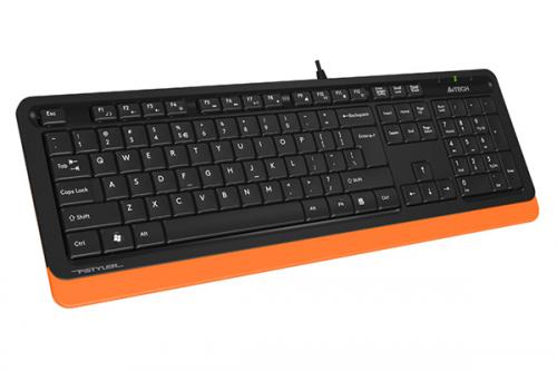 Tastatura cu fir A4Tech FK10 104 taste USB portocaliu