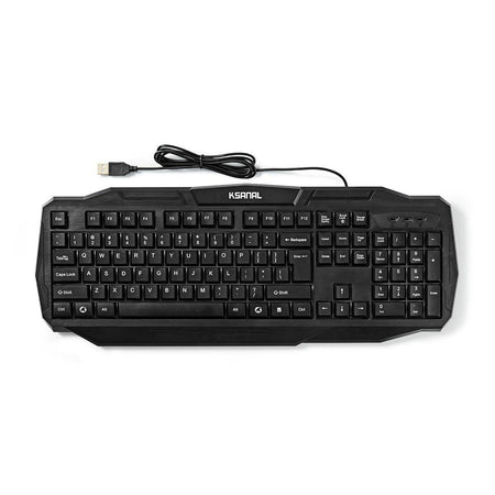 Tastatura Gaming cu fir USB 2.0 US International negru Nedis