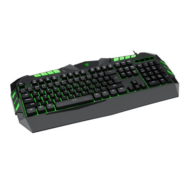 Tastatura gaming T-DAGGER Torpedo neagra iluminata rosu verde glaben