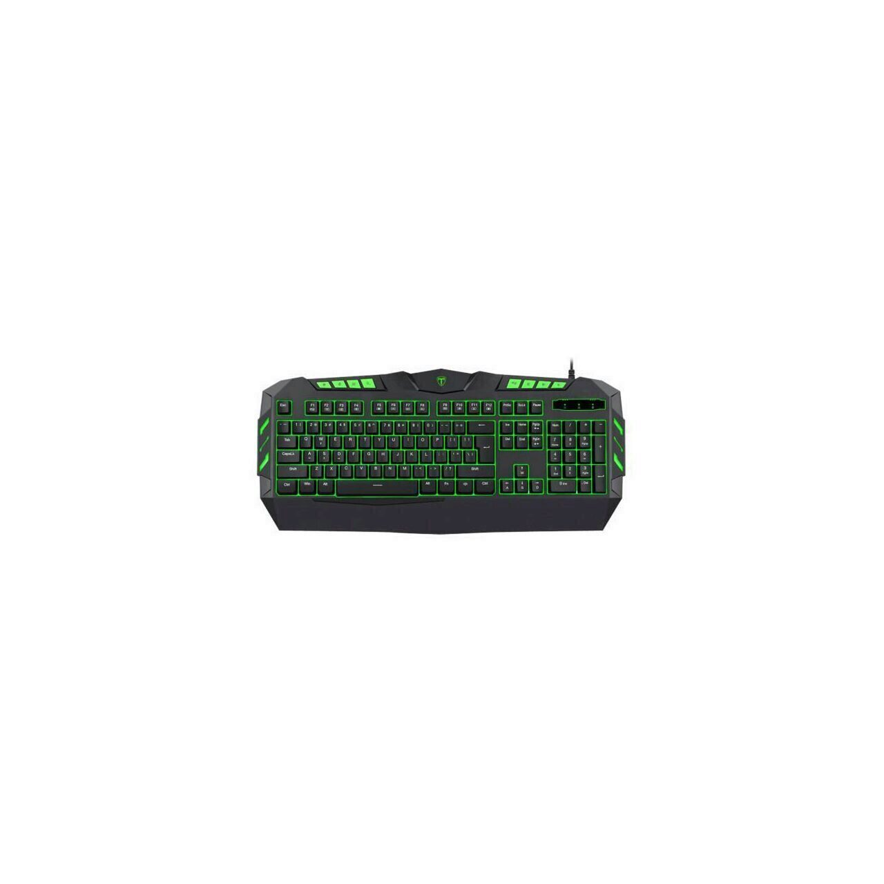 Tastatura gaming T-DAGGER Torpedo neagra iluminata rosu verde glaben