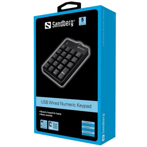 Tastatura numerica Sandberg 630-07 USB 2.0 negru