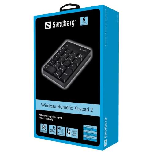 Tastatura numerica wireless Sandberg 630-05 negru