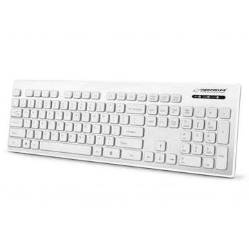 Tastatura USB Waterproof alba SINGAPORE ESPERANZA