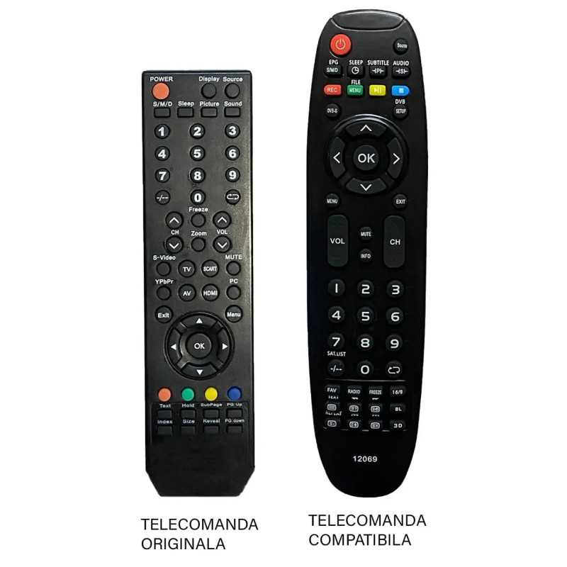 Telecomanda compatibila TV Axen AX022LS-T2 cod ER 1496 /MFY 1486 (23-1)