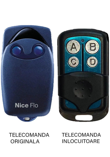 Telecomanda poarta garaj Nice Flo 2 R-S cu cod programabil 1024 de combinatii si DIP-SWITCH 433.92MHz /cu functie de autoinvatar