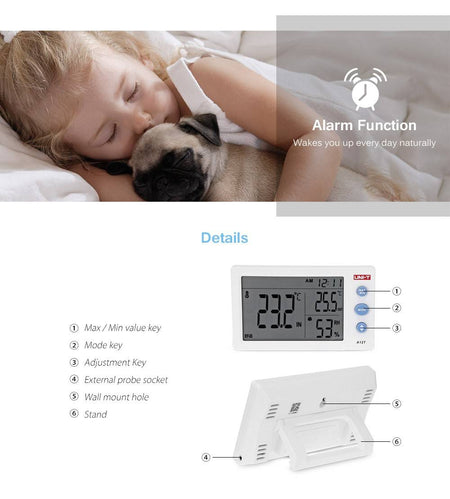 Termohigrometru digital cu sonda temperatura A12T UNI-T