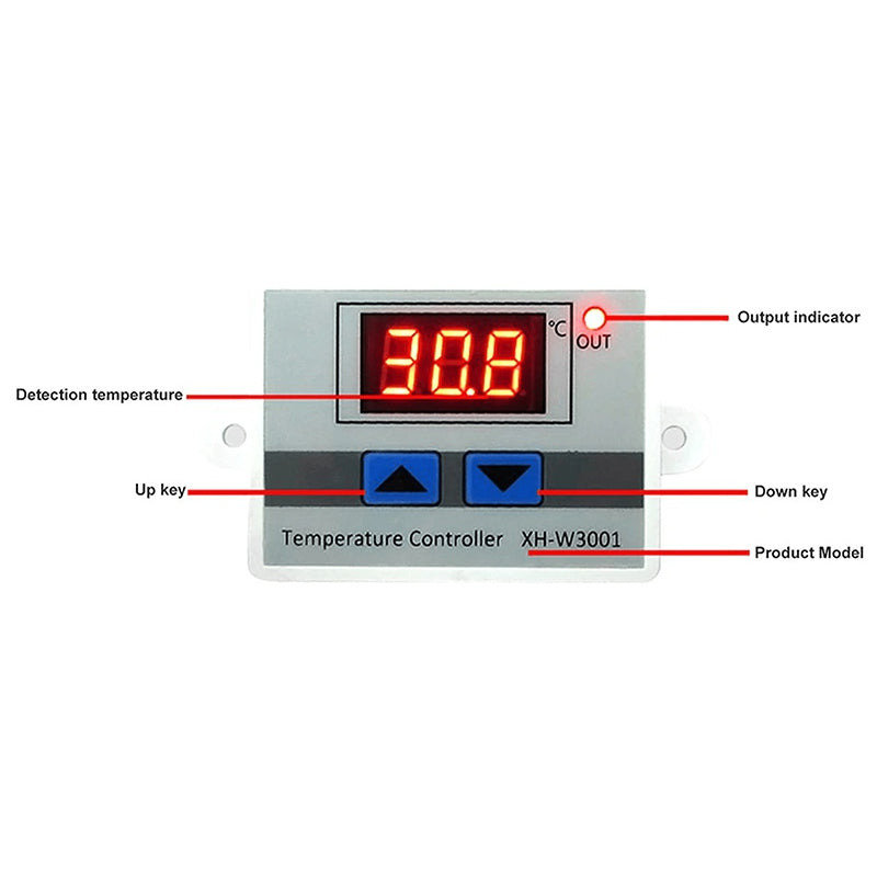 Termostat LCD temperatura XH-W3001 110-230V -50°C - +110°C