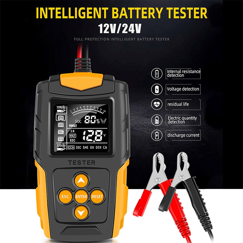 Tester DIGITAL acumulatori 12V/24V 2-220Ah Acid/plumb AGM AGA Gel EFB EUROKOMP