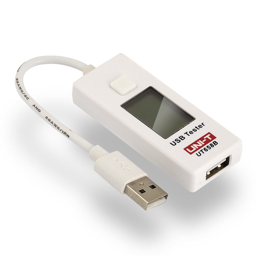 Tester USB UNI-T UT658B monitorizeaza starea de incarcare a dispozitivelor alimentate prin USB