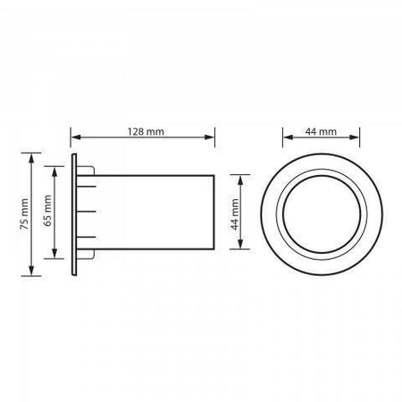 Tub bass reflex 45/75x125mm