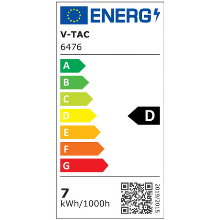 Tub LED T8 7W 60cm 6400K alb rece 1120lm V-TAC SKU-6476