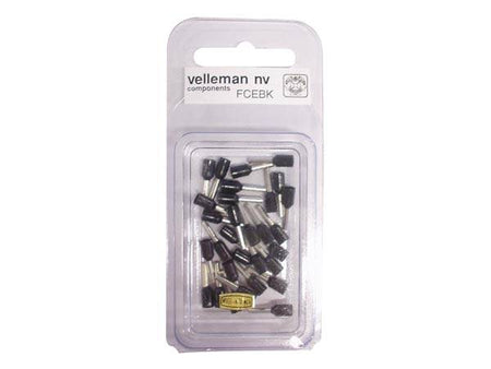 Tub terminal cablu cu 1.5mm negru Velleman