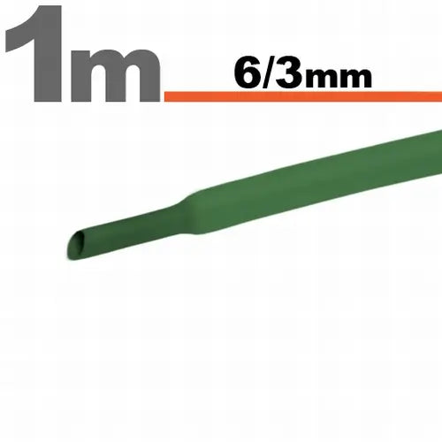 Tub termocontractant verde 6 /3 mm 1m lungime