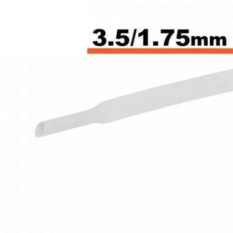 Tub termocontractibil alb 3.5 mm/ 1.75 mm 0.5m