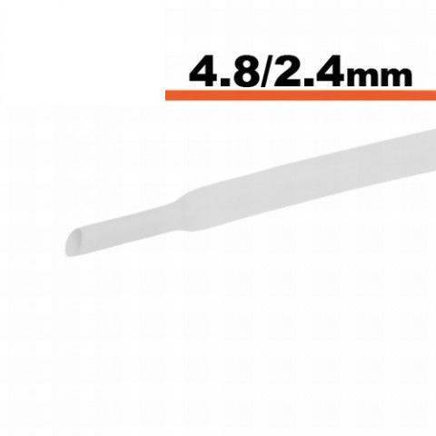 Tub termocontractibil alb 4.8mm/ 2.4mm 0.5m