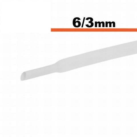 Tub termocontractibil alb 6mm/ 3mm 0.5m