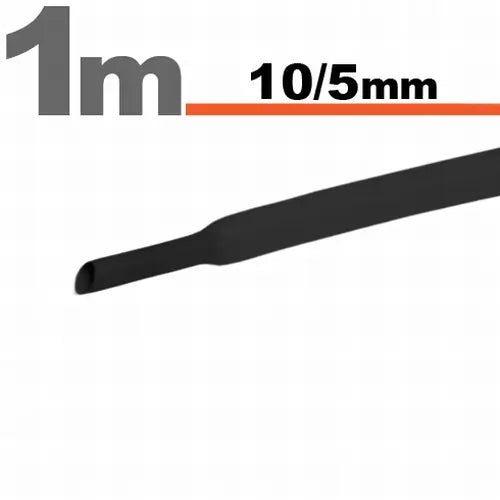 Tub termocontractibil negru 10mm/ 5mm 1m 11023F-1